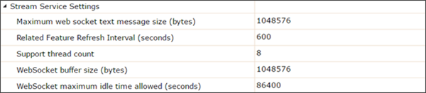 Stream Service Settings