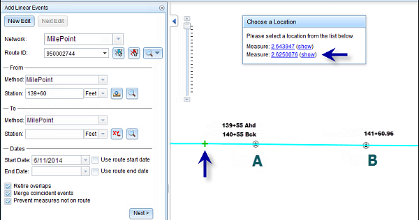 Selecting the second option